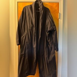 Black Crane cotton flannel coat size Large